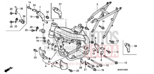 CARROSSERIE DE CHASSIS (CRF450R2,3,4) CRF450R3 de 2003